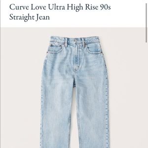 ABERCROMBIE CURVE LOVE 90s HIGH RISE JEAN